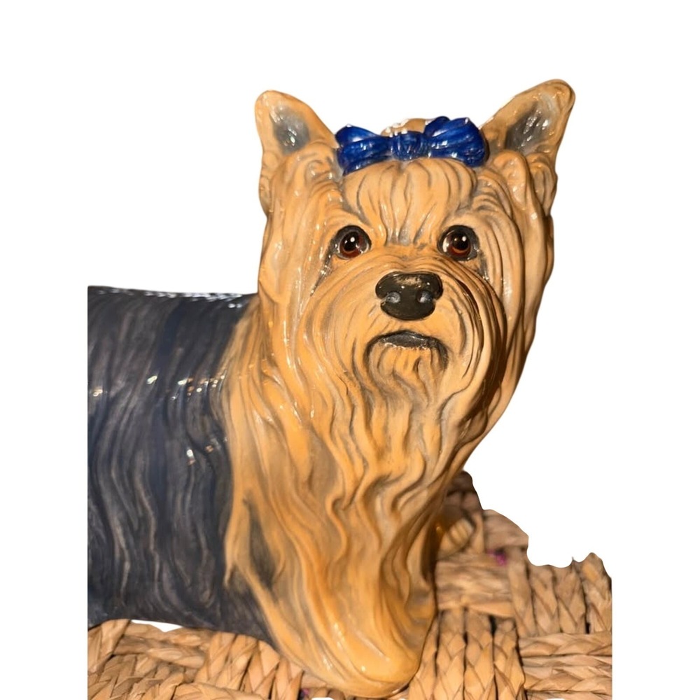 Yorkie Vintage‎ Hand Painted Statue Figure 12"